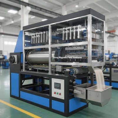 Efisiensi Pemisahan Hingga 99 Persen Pemisah Magnetik Kering dengan Intensitas Medan Magnet Kuat dan Fitur yang Dapat Disesuaikan