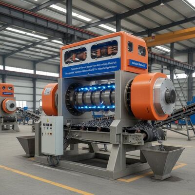 Pemisahan Logam Besi Dari Bahan Non-logam Pemisah Elektromagnetik Dengan Metode Isolasi E Untuk Aplikasi Industri