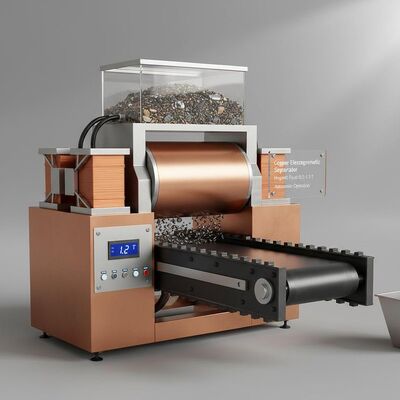 Separator elektromagnetik tembaga yang menawarkan kekuatan medan magnet 0,5 hingga 1,5 Tesla dan operasi otomatis yang memastikan pemisahan bahan