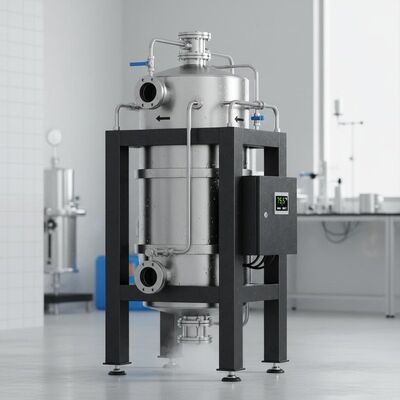 Pemisah Magnetik Basah Struktur Silindris Dibuat Dengan Baja Tahan Karat Atau Baja Karbon Dan Lapisan Anti Korosi Untuk Suhu Hingga 80°C