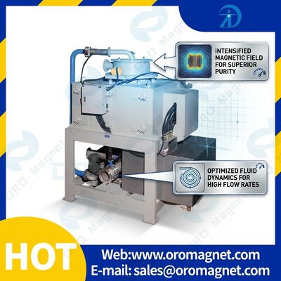 Peralatan Pemisahan Magnetik Tingkat Isolasi E Yang Memberikan Kapasitas 1 sampai 10 Ton Per Jam dan Frekuensi Getaran 70rmin untuk Pengolahan Bahan