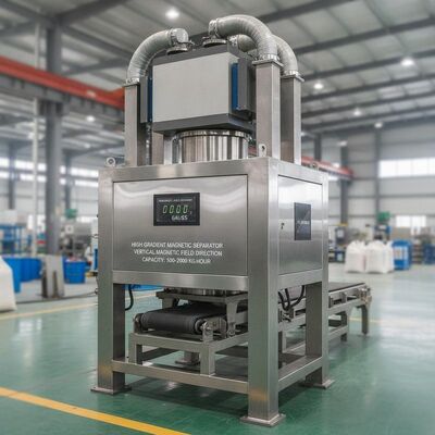 Magneticfieldstrength 000 Gauss High Gradient Magnetic Separator dengan arah medan magnet vertikal dan biasanya 500 2000 Kg Industrial