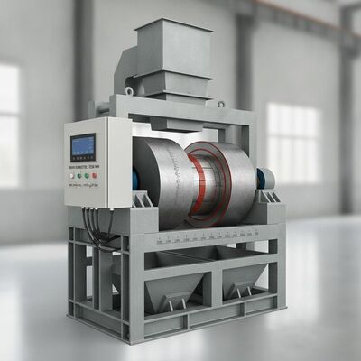 Metode pemasangan mekanik atau manual Pemisah magnetik kering dengan diameter drum magnetik yang dapat disesuaikan mulai dari 500 hingga 2000 mm