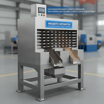 Pemisah Magnetik Pemisah Magnetik Permanen yang Disesuaikan Ideal untuk Menghilangkan Partikel Besi Halus dari Bahan Massal