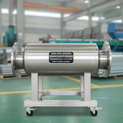 304SS Shell Material Permanent Magnetic Separator Memastikan Tingkat Demagnetisasi Tidak Lebih dari 5 Persen dalam 3 Tahun Sempurna untuk Pemulihan Logam