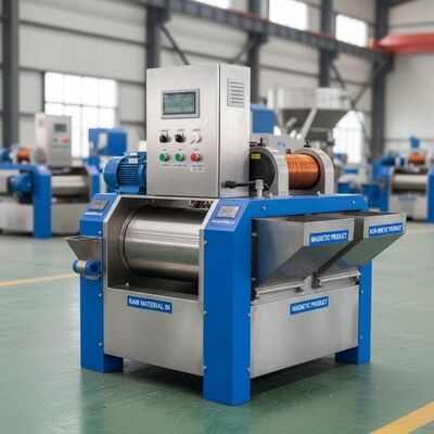 Separator elektromagnetik otomatis Dilengkapi dengan tegangan yang disesuaikan Menyediakan pemisahan magnetik dalam pengolahan bahan