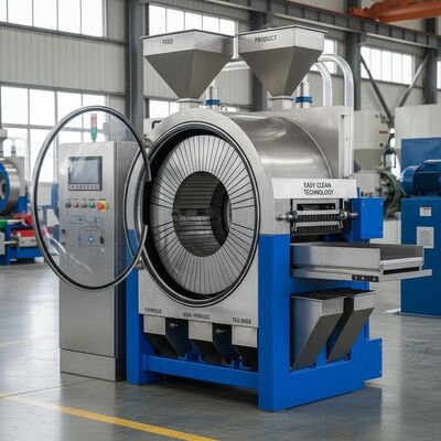 Pemisah Magnetik Kering Sirkular Dengan Perawatan Mudah Dibersihkan Ideal Untuk Pemisahan Magnetik Dan Pemulihan Material