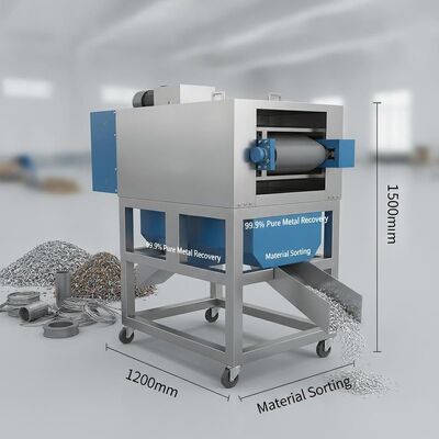 1200mm X 800mm X 1500mm Peralatan Pemisah Magnetik Memberikan 999 kemurnian Sempurna untuk Pemulihan Logam dan Pengelompokan Bahan