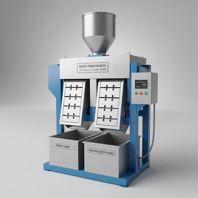 Intensitas Magnetik Latar Belakang 10000-15000Gauss Perangkat Pemisahan Magnetik Dengan Kapasitas 5-10T H Cocok untuk Pemulihan Logam