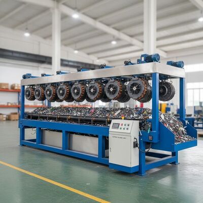 Pemisahan Logam Besi Dari Bahan Non-logam Pemisah elektromagnetik yang menawarkan 44 magnet dan tegangan yang disesuaikan untuk menyortir