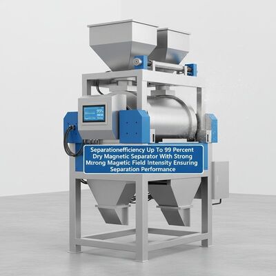 Efisiensi Pemisahan Hingga 99 Persen Pemisah Magnetik Kering dengan Intensitas Medan Magnet Kuat Memastikan Kinerja Pemisahan