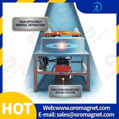 Ukuran Pengumpanan 20-325 Mesh Mesin Pemisah Magnetik Latar Belakang Intensitas Magnetik 10000-15000Gauss Ideal untuk Tugas Pemisahan