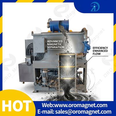 Peralatan pemisahan magnetik 150 kg yang mencakup frekuensi getaran 70 rmin dan panduan teknis instalasi untuk pemisahan